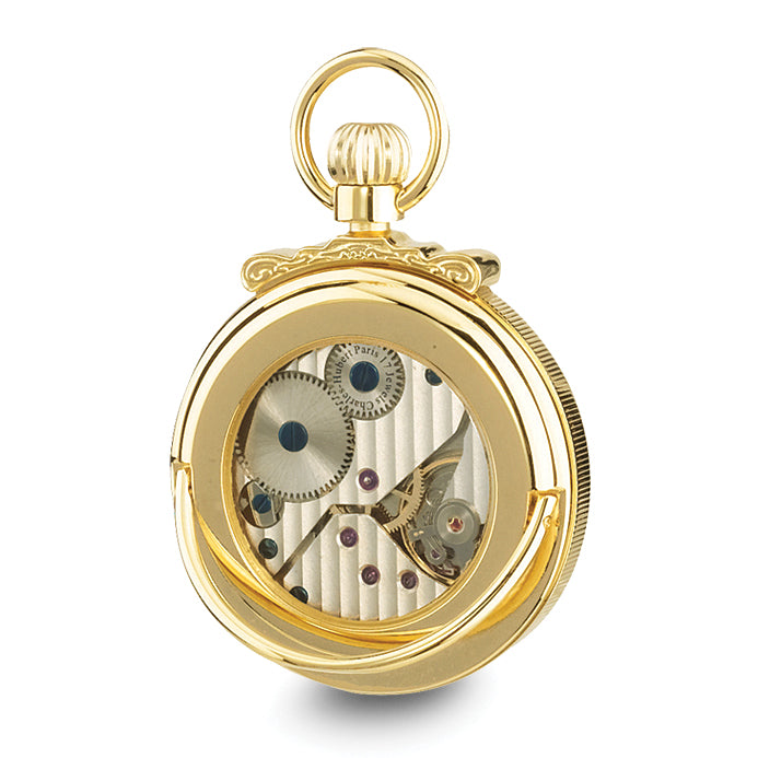 Charles Hubert Gold-finish Champagne Dial Open Face Pocket Watch