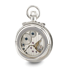 Charles Hubert Polished Finish Off-white Dial Open Face Pocket Watch