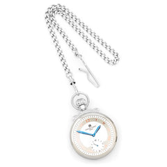 Charles Hubert Polished Finish Off-white Dial Open Face Pocket Watch