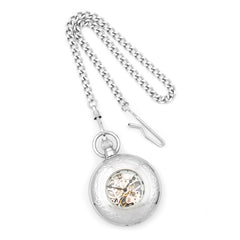Charles Hubert Chrome-finish Brass Window Cover Pocket Watch