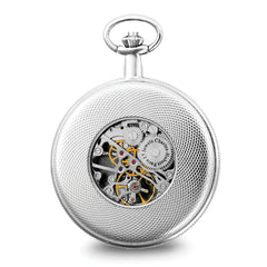 Charles Hubert Gold-finish Brass Two-tone Skeleton Dial Pocket Watch