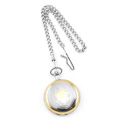 Charles Hubert Gold-finish Brass Two-tone Skeleton Dial Pocket Watch