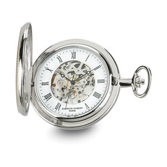 Charles Hubert Gold-finish Brass Two-tone Skeleton Dial Pocket Watch