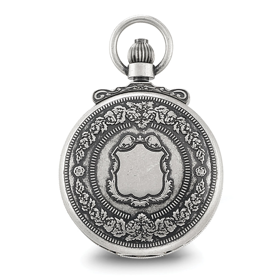 Charles Hubert Antique Chrome-finish Skeleton Pocket Watch
