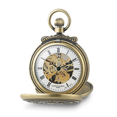 Charles Hubert Antique Gold-finish Skeleton Pocket Watch