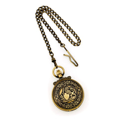 Charles Hubert Antique Gold-finish Lion Crest Pocket Watch