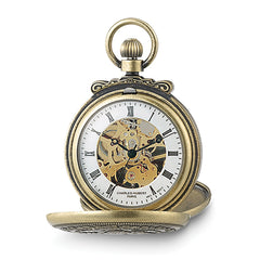 Charles Hubert Antique Gold-finish Lion Crest Pocket Watch