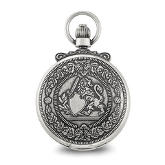 Charles Hubert Antique Chrome-finish Lion Crest Pocket Watch