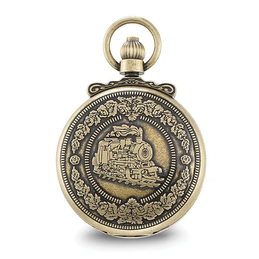 Charles Hubert Antique Gold-finish Steam Engine Pocket Watch