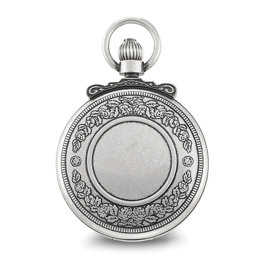Charles Hubert Antique Chrome-finish Steam Engine Pocket Watch
