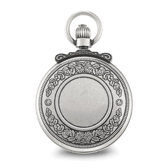 Charles Hubert Antique Chrome-finish Steam Engine Pocket Watch