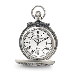 Charles Hubert Antique Chrome-finish Steam Engine Pocket Watch