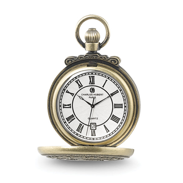 Charles Hubert Antique Gold-finish Shield Pocket Watch