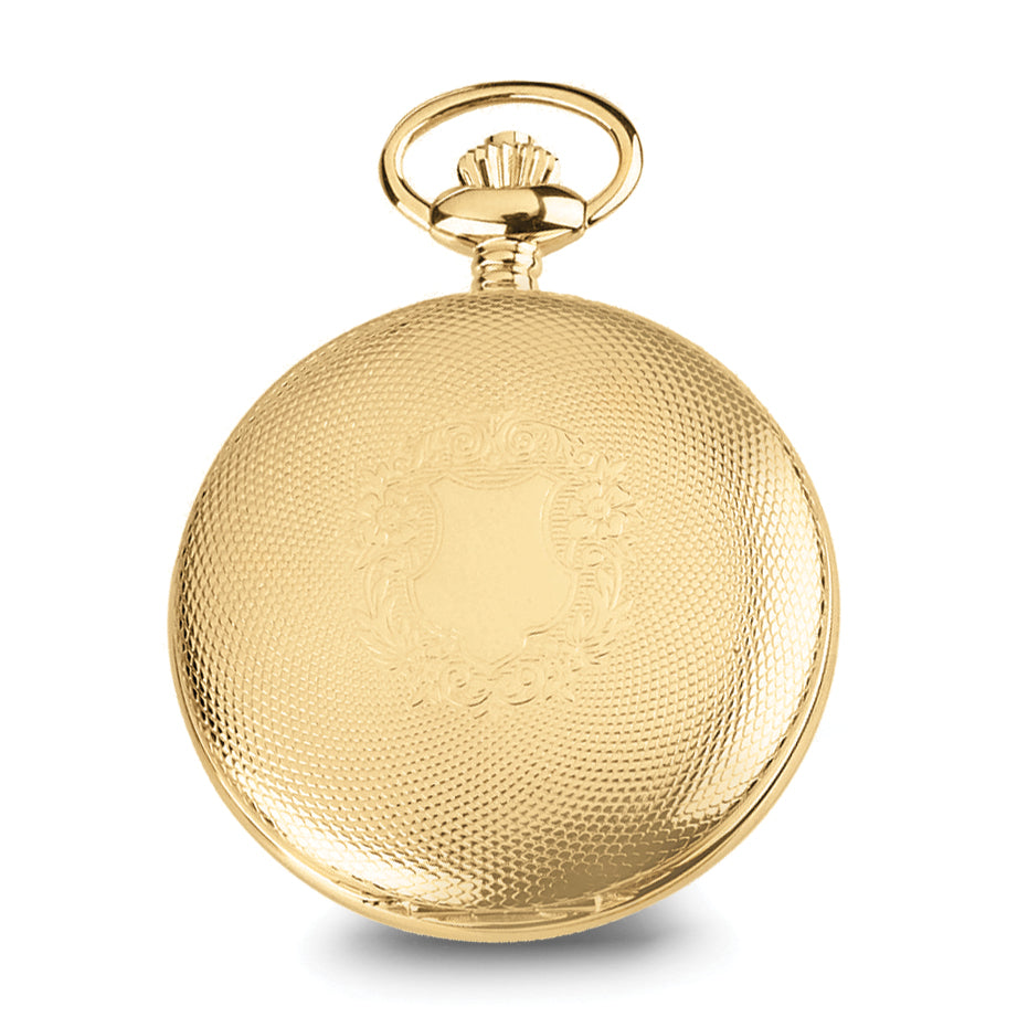 Charles Hubert Gold-finish Brass Skeleton Pocket Watch