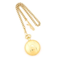 Charles Hubert Gold-finish Brass White Dial Pocket Watch