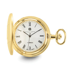 Charles Hubert Gold-finish Brass White Dial Pocket Watch