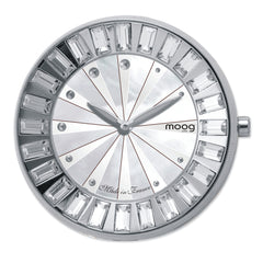 Moog Pol. Stnlss Stl/MOP Dial/Crystal Baguette Bezel Watch Only