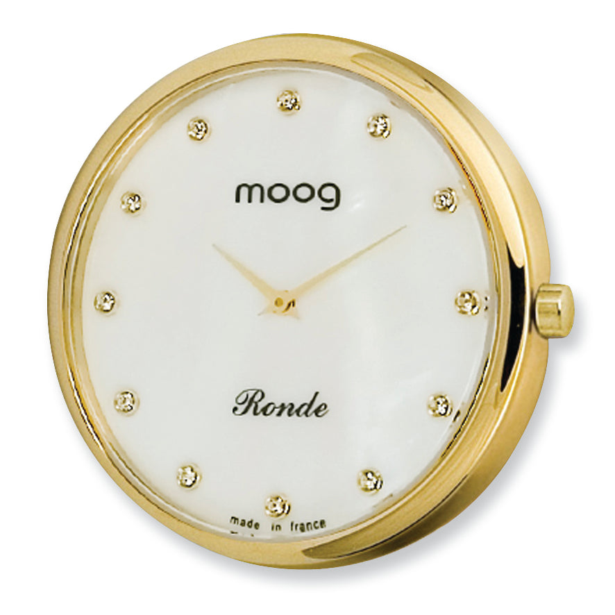 Moog Gld-tone Pol. Stnlss Stl/MOP Dial/All Crystal Mrkrs Watch Only Main image