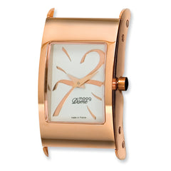 Moog Rose/Blk Pol/Satin Stnlss Stl/Blk Dial/Rose 7-2 Mrkrs Watch Only