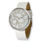 Moog Stainless Steel Round MOP Dial Watch w/ (CR-17) Wht Band