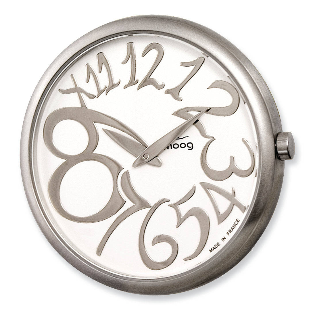 Moog Pol. Stnlss Stl/Silver Dial/Slvr-tone Mrkrs Watch Only