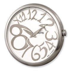 Moog Pol. Stnlss Stl/Silver Dial/Slvr-tone Mrkrs Watch Only