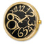 Moog Gld-tone Satin Stnlss Stl/Black Dial/Gld-tone Mrkrs Watch Only