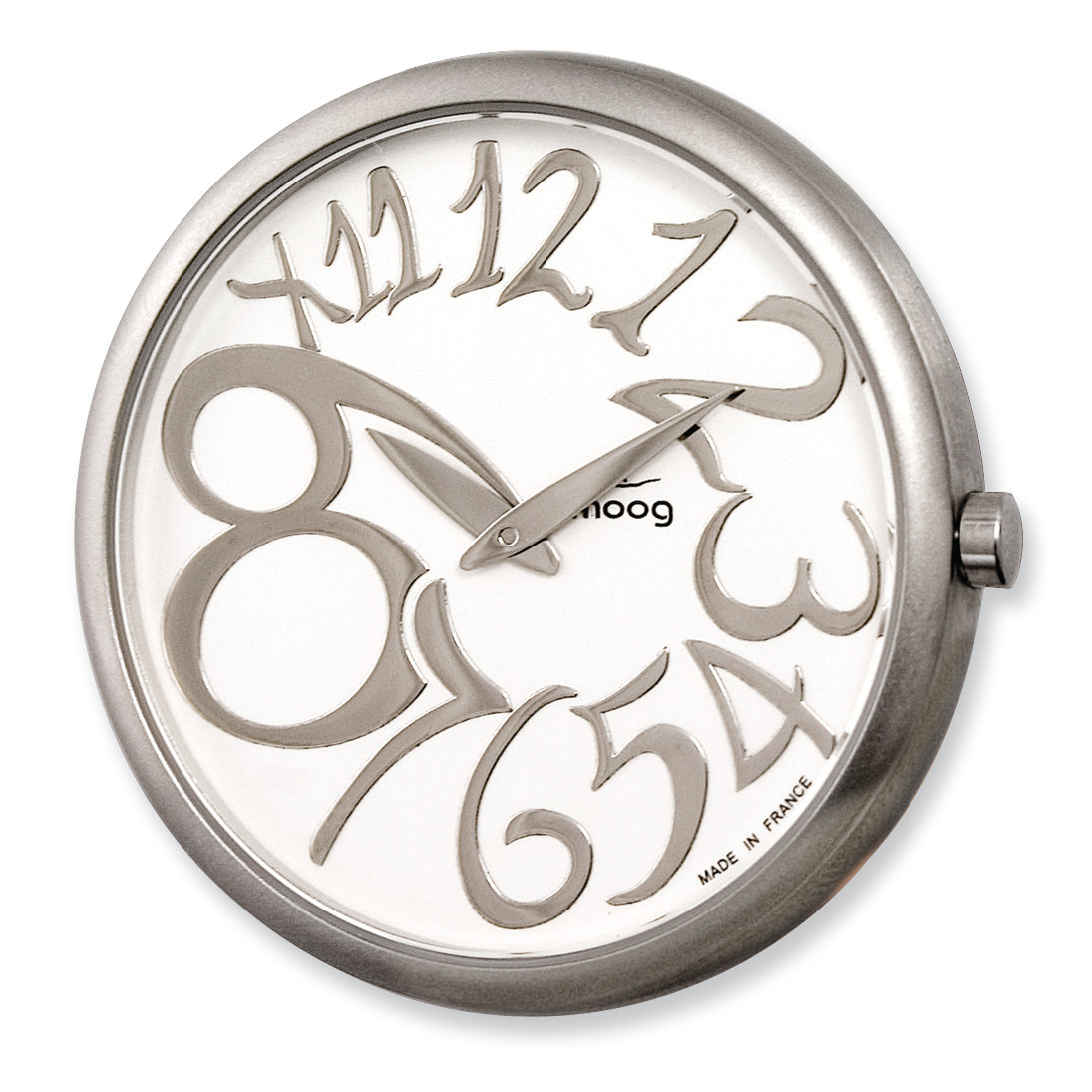 Moog Pol. Stnlss Stl/Silver Dial/Slvr-tone Mrkrs Watch Only