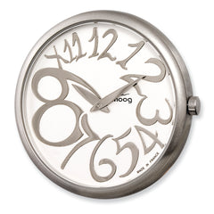 Moog Pol. Stnlss Stl/Silver Dial/Slvr-tone Mrkrs Watch Only