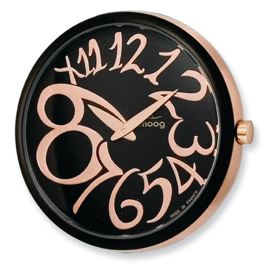 Moog Rose Satin Stnlss Stl/Black Dial/Rose Mrkrs Watch Only Main image