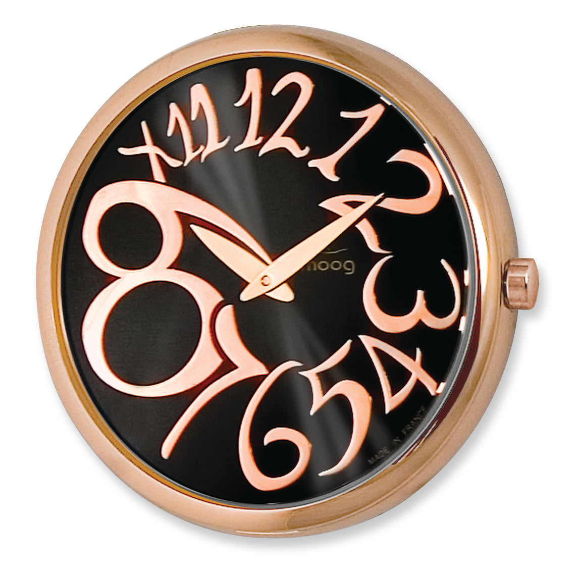 Moog Rose Pol. Stnlss Stl/Black Dial/Rose Mrkrs Watch Only Main image