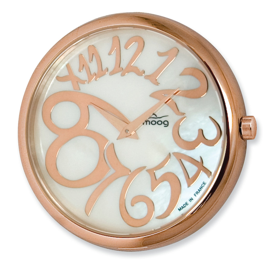 Moog Rose Pol. Stnlss Stl/MOP Dial/Rose Mrkrs Watch Only