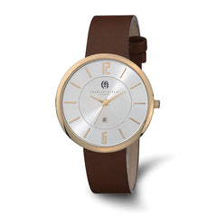 Charles Hubert IP-plated Stainless Steel Silver-tone Dial Quartz Watch