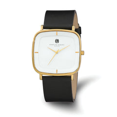 Charles Hubert IP-plated Stainless Steel White Dial Quartz Watch