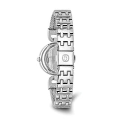 Charles Hubert Stainless Steel Wire Bangle Silver Dial Watch