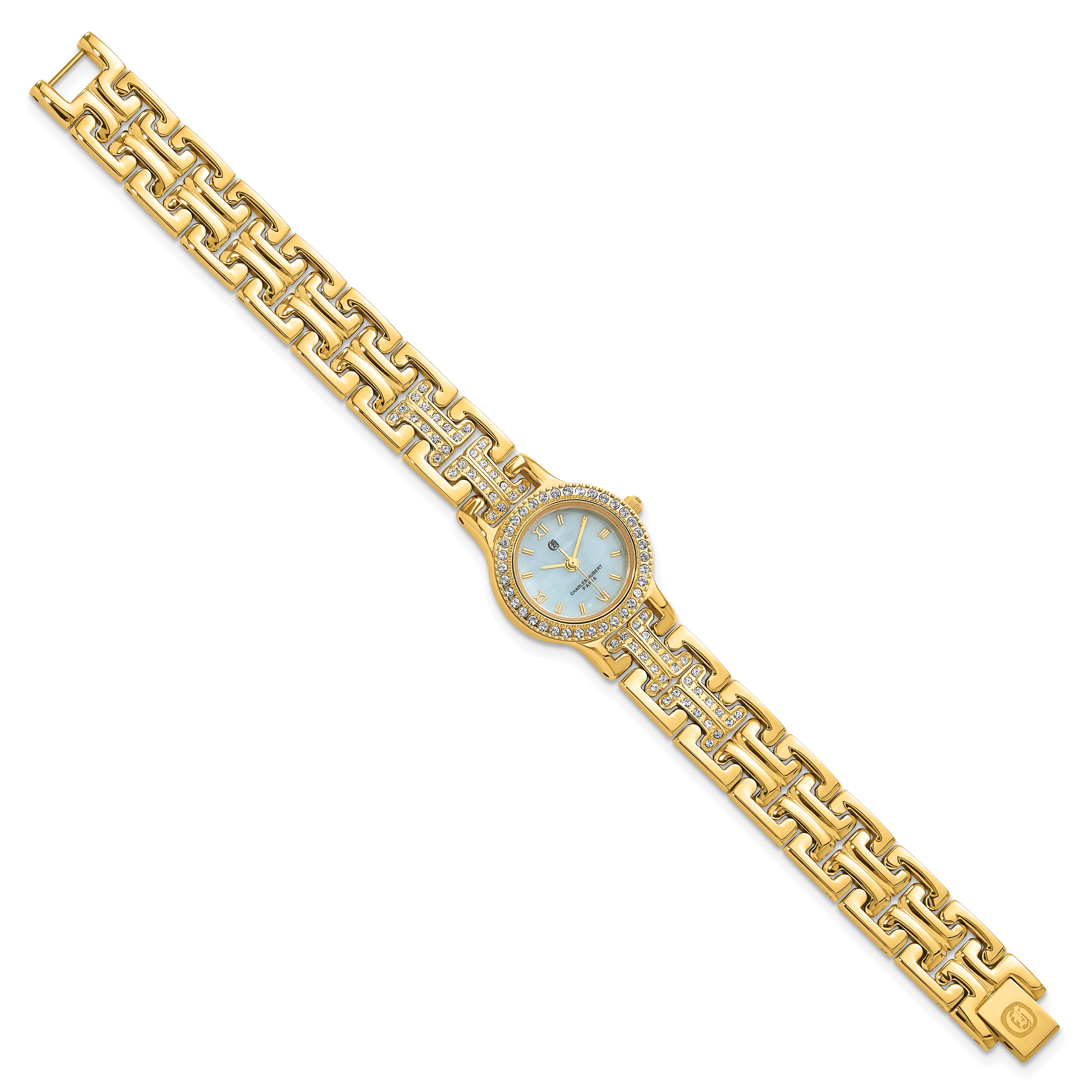 Charles Hubert Gold-finish MOP Dial with 4 Color Bezels Watch
