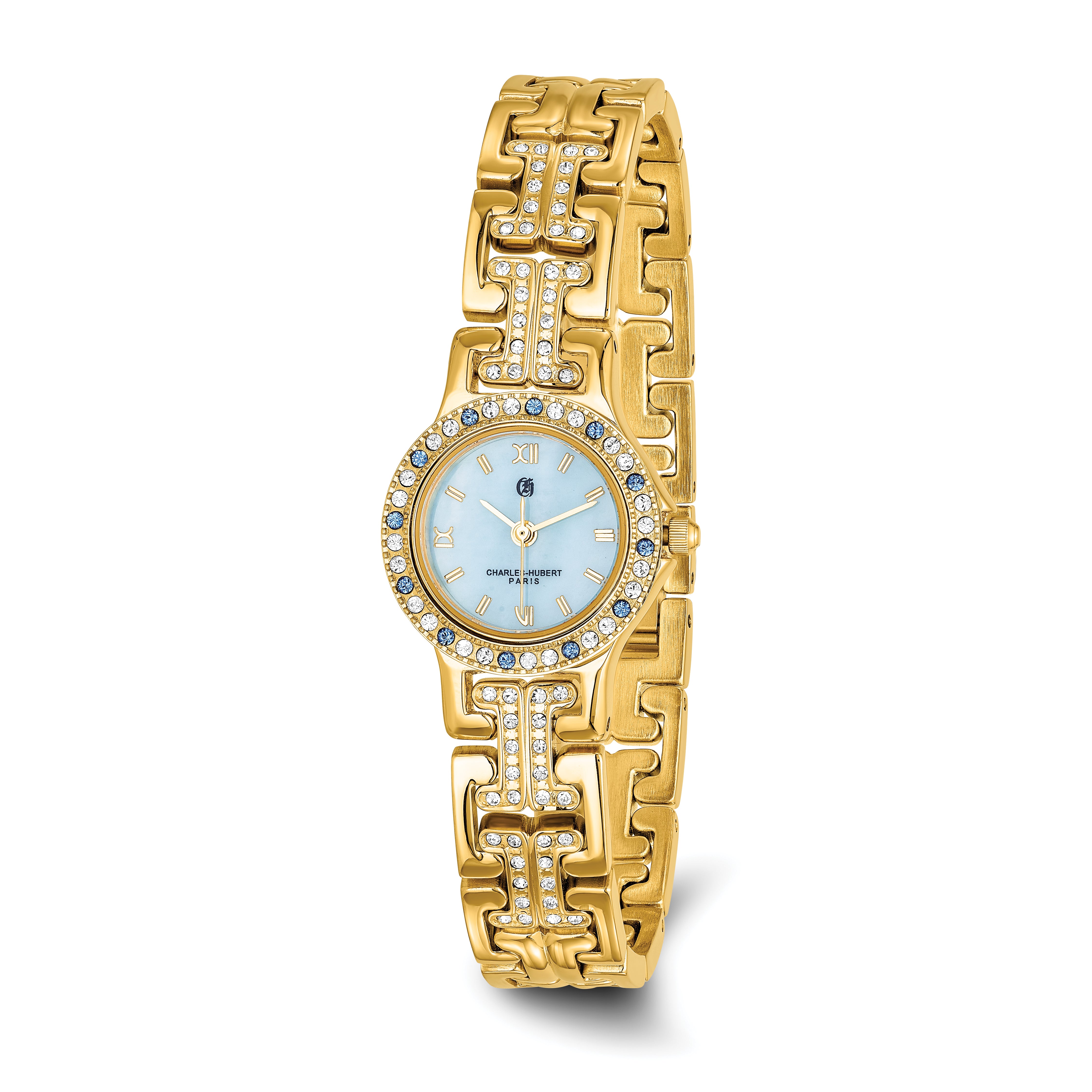 Charles Hubert Gold-finish MOP Dial with 4 Color Bezels Watch