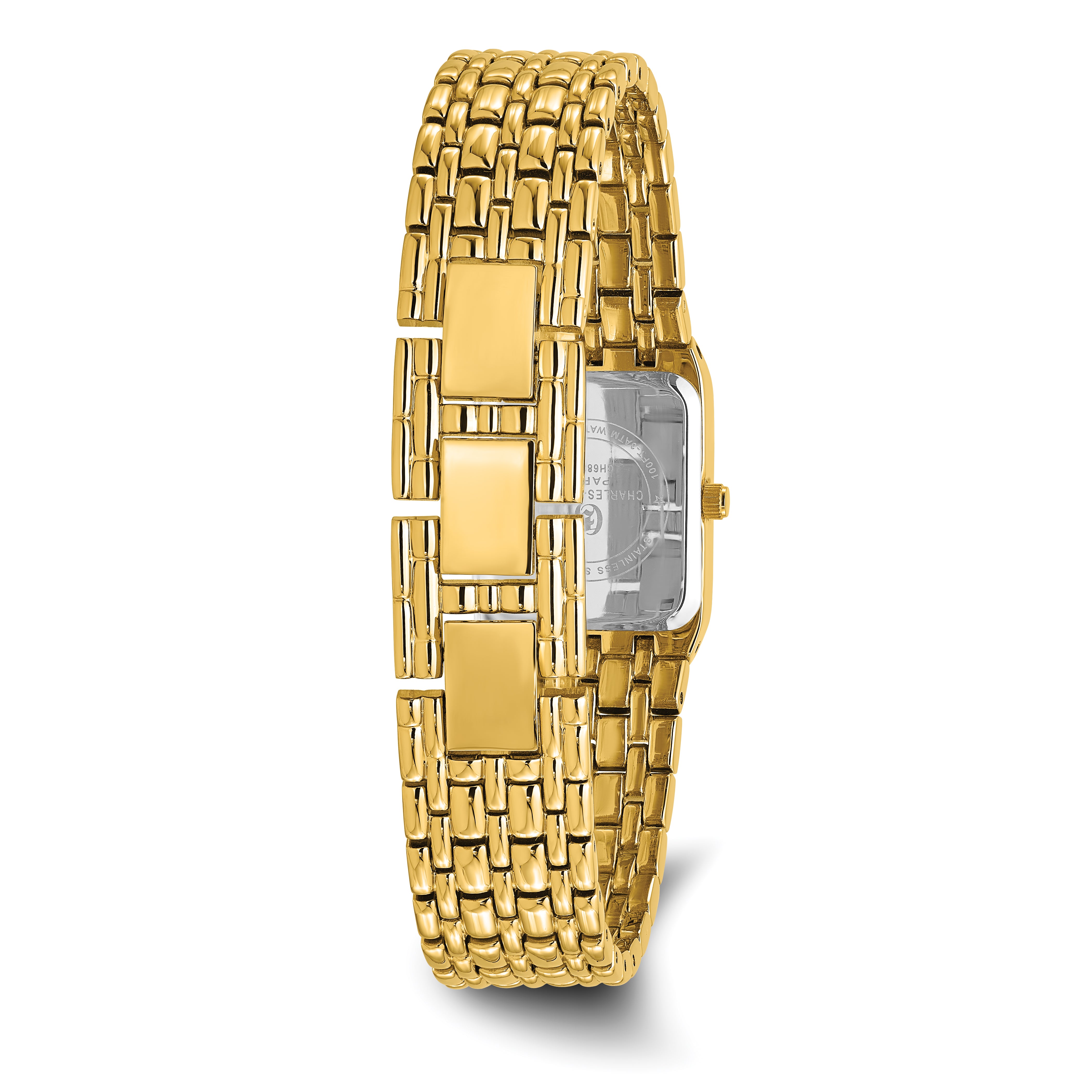 Charles Hubert Gold-finish White Dial Quartz Watch