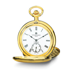 Charles Hubert IP-plated Stainless Steel White Dial Pocket Watch