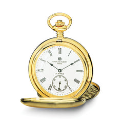 Charles Hubert IP-plated Stainless Steel White Dial Pocket Watch