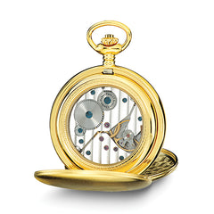 Charles Hubert IP-plated Stainless Steel White Dial Pocket Watch