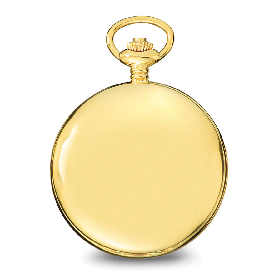 Charles Hubert IP-plated Stainless Steel White Dial Pocket Watch