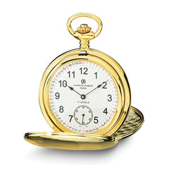 Charles Hubert IP-plated Stainless Steel White Dial Pocket Watch