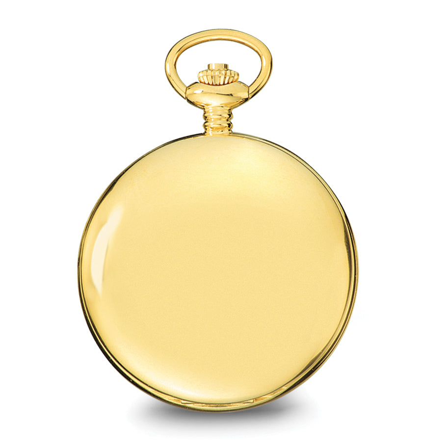 Charles Hubert IP-plated Stainless Steel Skeleton Dial Pocket Watch