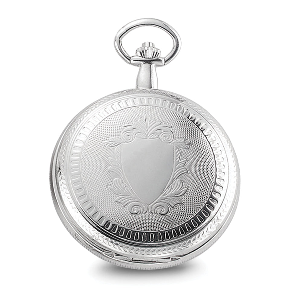 Charles Hubert Chrome-finish Skeleton Dial Pocket Watch