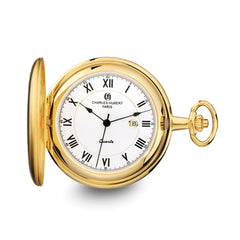 Charles Hubert Gold-finish White Dial Pocket Watch