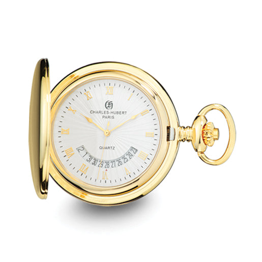 Charles Hubert Gold-finish White Dial Pocket Watch
