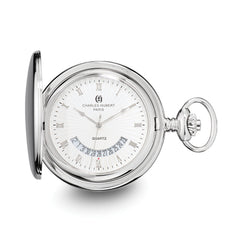 Charles Hubert Chrome-finish White Dial Pocket Watch