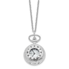 Charles Hubert Two-tone Floral Design Pendant Watch
