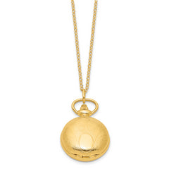 Charles Hubert Gold-finish Scroll Design Pendant Watch